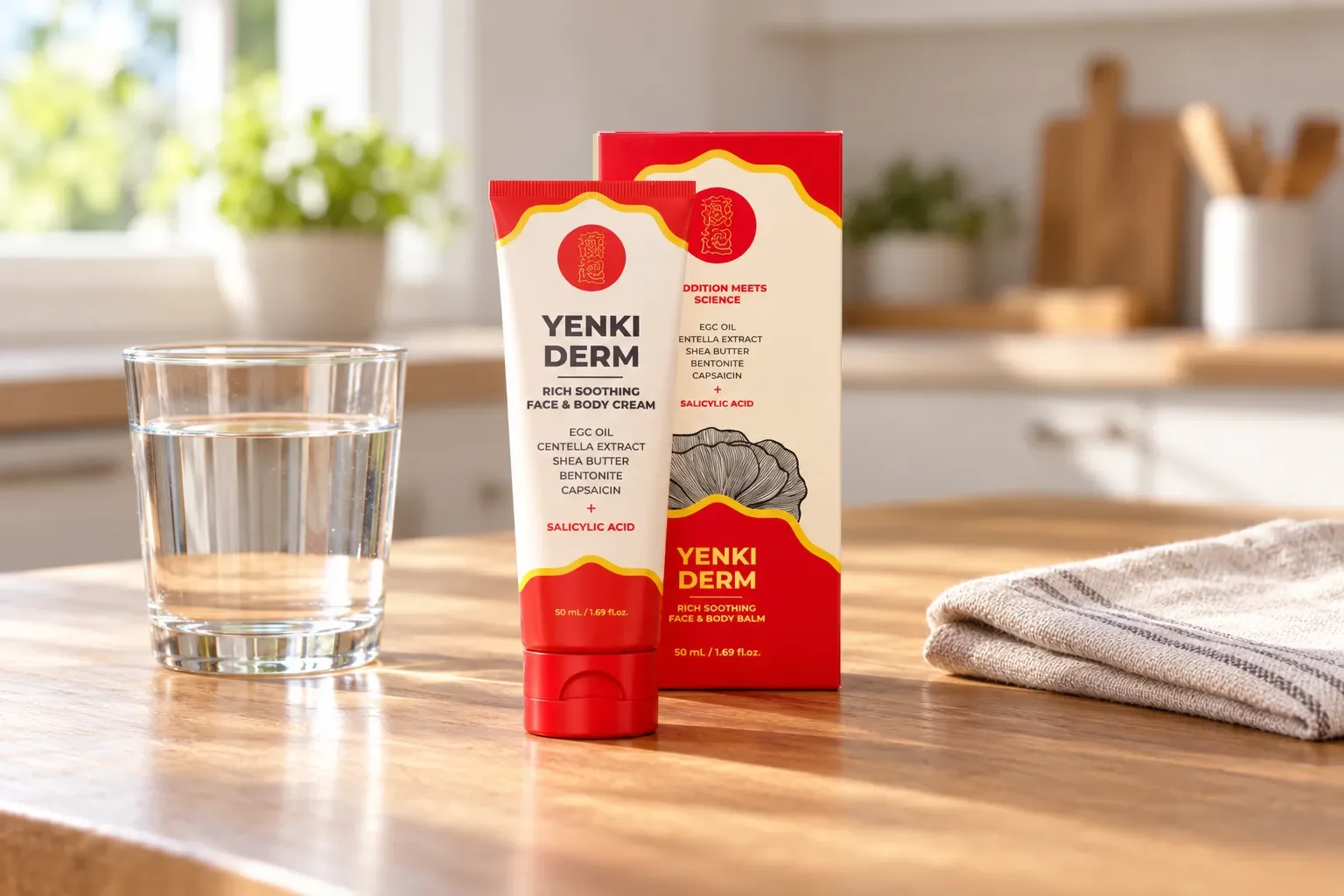 Yenki Derm — Verpackung im Alltag